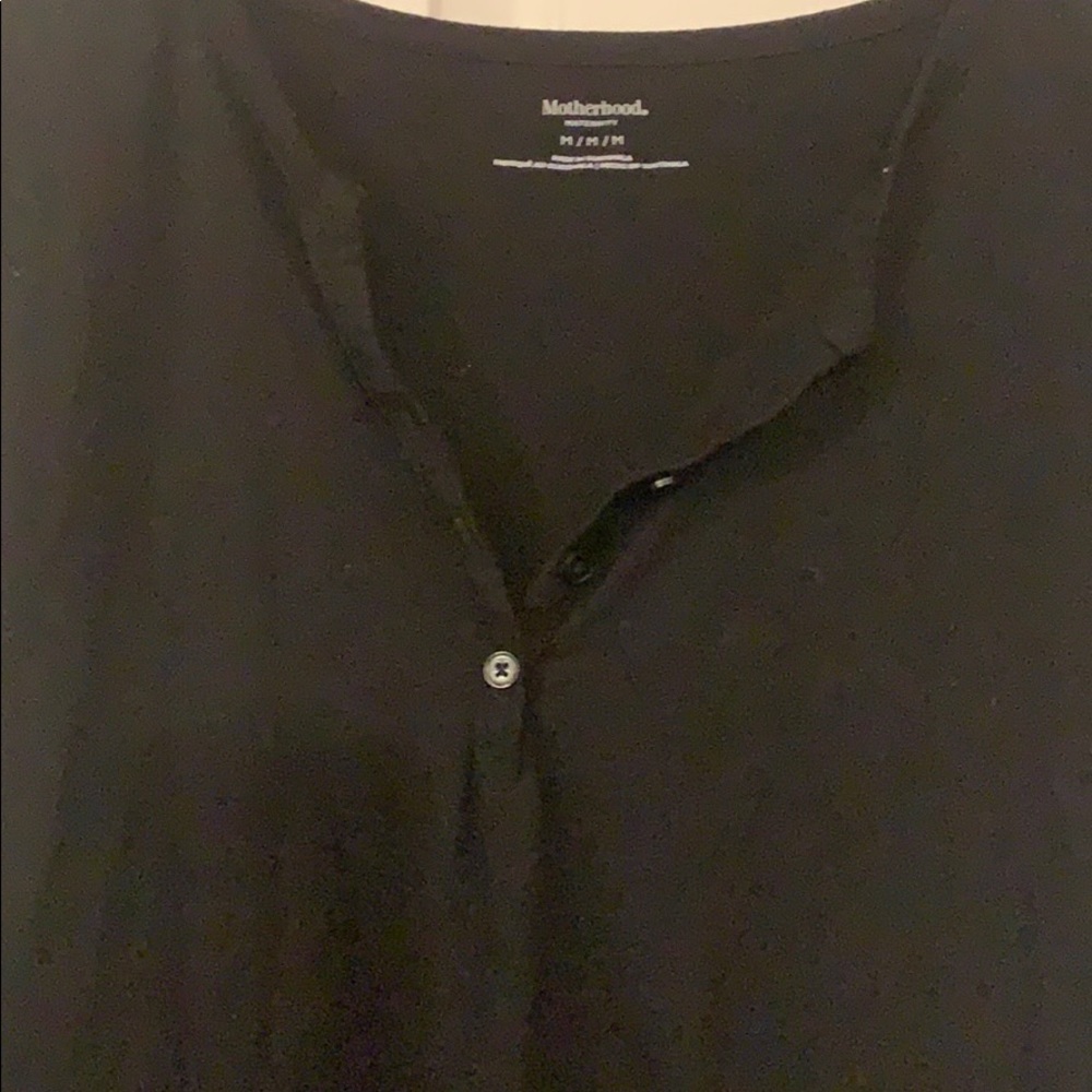 Black button down tee